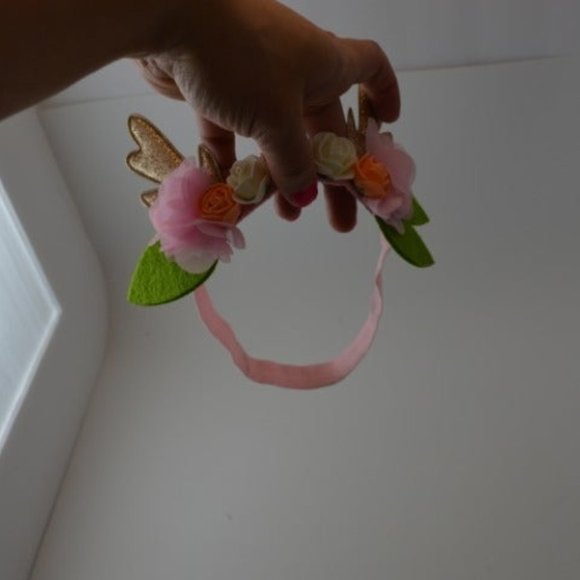 Baby Girl Floral Antler Headband - Picture 4 of 7